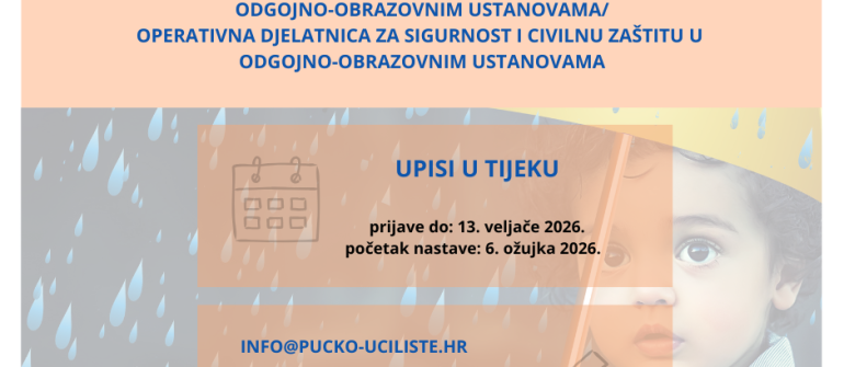 Operativni djelatnik/-ica za sigurnost i civilnu zaštitu u odgojno-obrazovnim ustanovama